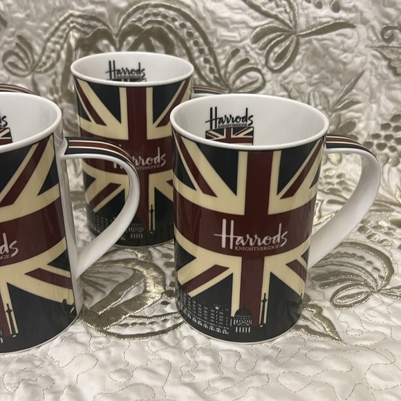 Harrods - fine boner China made in England - set of 4 NWOT - Picture 3 of 6